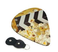 6 Pcs Guitar Picks with Cinema Movie Clapboard And Popcorn Print, Guitar Accessories Guitar Picks for Acoustic Guitar, Electric Guitar, Bass Guitar | 0.71mm