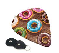6 Pcs Guitar Picks with Colorful Cartoon Donuts Print, Guitar Accessories Guitar Picks for Acoustic Guitar, Electric Guitar, Bass Guitar | 0.46mm