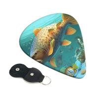 6 Pcs Guitar Picks with colorful fish under the sea Print, Guitar Accessories Guitar Picks for Acoustic Guitar, Electric Guitar, Bass Guitar | 0.71mm