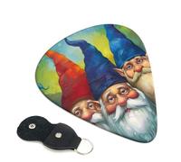 6 Pcs Guitar Picks with Colorful Gnomes Print, Guitar Accessories Guitar Picks for Acoustic Guitar, Electric Guitar, Bass Guitar | 0.71mm
