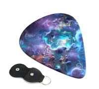 6 Pcs Guitar Picks with Colorful Graphics Universe Space Print, Guitar Accessories Guitar Picks for Acoustic Guitar, Electric Guitar, Bass Guitar | 0.71mm