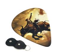 6 Pcs Guitar Picks with cool bull riding Print, Guitar Accessories Guitar Picks for Acoustic Guitar, Electric Guitar, Bass Guitar | 0.71mm