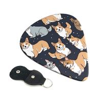 6 Pcs Guitar Picks with Corgi Pattern Print, Guitar Accessories Guitar Picks for Acoustic Guitar, Electric Guitar, Bass Guitar | 0.96mm