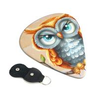 6 Pcs Guitar Picks with Cute Cartoon Owl Print, Guitar Accessories Guitar Picks for Acoustic Guitar, Electric Guitar, Bass Guitar | 0.96mm