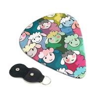 6 Pcs Guitar Picks with Cute colorful sheep cartoon pattern Print, Guitar Picks for Acoustic Guitar, Electric Guitar, Bass Guitar | 0.46mm