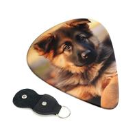 6 Pcs Guitar Picks with cute german shepherd puppy Print, Guitar Accessories Guitar Picks for Acoustic Guitar, Electric Guitar, Bass Guitar | 0.46mm