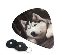 6 Pcs Guitar Picks with Cute Husky Dog Print, Guitar Accessories Guitar Picks for Acoustic Guitar, Electric Guitar, Bass Guitar | 0.71mm
