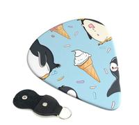 6 Pcs Guitar Picks with Cute Penguins Print, Guitar Picks for Acoustic Guitar, Electric Guitar, Bass Guitar | 0.71mm