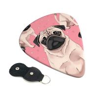 6 Pcs Guitar Picks with Cute Pug Dog Print, Guitar Accessories Guitar Picks for Acoustic Guitar, Electric Guitar, Bass Guitar | 0.96mm