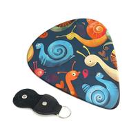 6 Pcs Guitar Picks with Cute Snail Print, Guitar Picks for Acoustic Guitar, Bass Guitar | 0.46mm