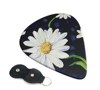 6 Pcs Guitar Picks with daisy Print, Guitar Picks for Acoustic Guitar, Bass Guitar | 0.71mm
