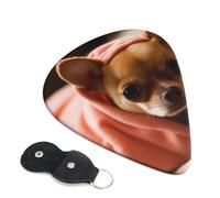 6 Pcs Guitar Picks with Depressed Chihuahua Print, Guitar Accessories Guitar Picks for Acoustic Guitar, Electric Guitar, Bass Guitar | 0.96mm