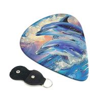 6 Pcs Guitar Picks with Dolphin 1 Print, Guitar Picks for Acoustic Guitar, Bass Guitar | 0.46mm