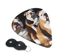 6 Pcs Guitar Picks with English Bulldogs Print, Guitar Accessories Guitar Picks for Acoustic Guitar, Electric Guitar, Bass Guitar | 0.46mm