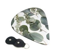 6 Pcs Guitar Picks with Eucalyptus Leaves Print, Guitar Accessories Guitar Picks for Acoustic Guitar, Electric Guitar, Bass Guitar | 0.71mm