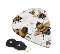 6 Pcs Guitar Picks with Funny Bees Print, Guitar Accessories Guitar Picks for Acoustic Guitar, Electric Guitar, Bass Guitar | 0.46mm