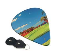 6 Pcs Guitar Picks with Golf Course 1 Print, Guitar Accessories Guitar Picks for Acoustic Guitar, Electric Guitar, Bass Guitar | 0.96mm