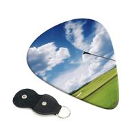 6 Pcs Guitar Picks with golf course Print, Guitar Accessories Guitar Picks for Acoustic Guitar, Electric Guitar, Bass Guitar | 0.46mm