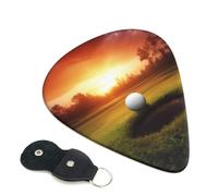 6 Pcs Guitar Picks with Golf sport at sunset Print, Guitar Accessories Guitar Picks for Acoustic Guitar, Electric Guitar, Bass Guitar | 0.71mm