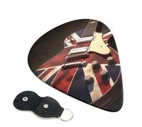 6 Pcs Guitar Picks with Guitar British Flag Print, Guitar Accessories Guitar Picks for Acoustic Guitar, Electric Guitar, Bass Guitar | 0.96mm