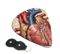 6 Pcs Guitar Picks with Human Anatomy Heart Chart Print, Guitar Accessories Guitar Picks for Acoustic Guitar, Electric Guitar, Bass Guitar | 0.46mm