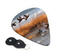 6 Pcs Guitar Picks with Hunting Flying Wild Duck 2 Print, Guitar Accessories Guitar Picks for Acoustic Guitar, Electric Guitar, Bass Guitar | 0.96mm