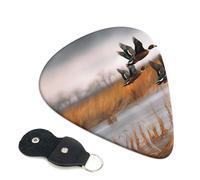 6 Pcs Guitar Picks with Hunting Flying Wild Duck 3 Print, Guitar Accessories Guitar Picks for Acoustic Guitar, Electric Guitar, Bass Guitar | 0.96mm