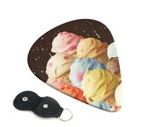 6 Pcs Guitar Picks with Ice Cream Print, Guitar Accessories Guitar Picks for Acoustic Guitar, Electric Guitar, Bass Guitar | 0.71mm