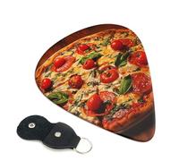 6 Pcs Guitar Picks with Large Pizza Print, Guitar Accessories Guitar Picks for Acoustic Guitar, Electric Guitar, Bass Guitar | 0.96mm