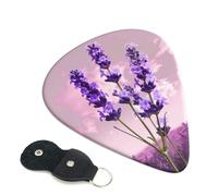 6 Pcs Guitar Picks with Lavender flower Print, Guitar Accessories Guitar Picks for Acoustic Guitar, Electric Guitar, Bass Guitar | 0.46mm