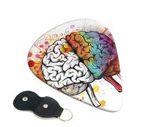 6 Pcs Guitar Picks with Left and Right Brain Advantage Print, Guitar Accessories Guitar Picks for Acoustic Guitar, Electric Guitar, Bass Guitar | 0.46mm