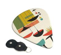 6 Pcs Guitar Picks with mid century modern prints Print, Guitar Accessories Guitar Picks for Acoustic Guitar, Electric Guitar, Bass Guitar | 0.46mm
