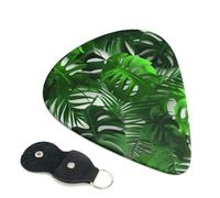 6 Pcs Guitar Picks with Monstera Banana Palm Leaves Print, Guitar Accessories Guitar Picks for Acoustic Guitar, Electric Guitar, Bass Guitar | 0.46mm