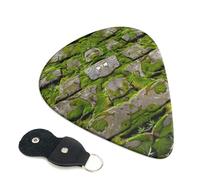 6 Pcs Guitar Picks with Moss Stone Pavement Print, Guitar Picks for Acoustic Guitar, Electric Guitar, Bass Guitar | 0.71mm