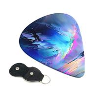 6 Pcs Guitar Picks with Northern Lights Painting Print, Guitar Accessories Guitar Picks for Acoustic Guitar, Electric Guitar, Bass Guitar | 0.96mm