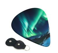 6 Pcs Guitar Picks with Northern Lights Print, Guitar Accessories Guitar Picks for Acoustic Guitar, Electric Guitar, Bass Guitar | 0.71mm