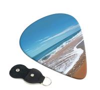 6 Pcs Guitar Picks with ocean beach Print, Guitar Accessories Guitar Picks for Acoustic Guitar, Electric Guitar, Bass Guitar | 0.71mm