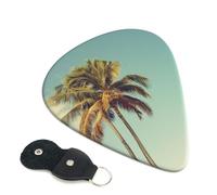 6 Pcs Guitar Picks with Palm Tree Print, Guitar Picks for Acoustic Guitar, Electric Guitar, Bass Guitar | 0.71mm