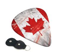 6 Pcs Guitar Picks with Retro Canada Flag Print, Guitar Accessories Guitar Picks for Acoustic Guitar, Electric Guitar, Bass Guitar | 0.46mm
