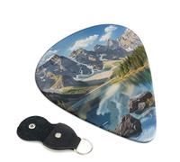 6 Pcs Guitar Picks with Rocky Mountains Print, Guitar Picks for Acoustic Guitar, Electric Guitar, Bass Guitar | 0.96mm