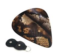 6 Pcs Guitar Picks with Snake Skin Print, Guitar Accessories Guitar Picks for Acoustic Guitar, Electric Guitar, Bass Guitar | 0.71mm