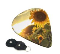 6 Pcs Guitar Picks with sunflowers sun Print, Guitar Accessories Guitar Picks for Acoustic Guitar, Electric Guitar, Bass Guitar | 0.71mm