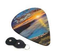 6 Pcs Guitar Picks with Sunrise Over Hanauma Bay Oahu Hawaii Print, Guitar Picks for Acoustic Guitar, Bass Guitar | 0.96mm