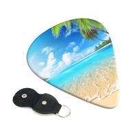 6 Pcs Guitar Picks with Tropical beach plant theme Print, Guitar Accessories Guitar Picks for Acoustic Guitar, Electric Guitar, Bass Guitar | 0.71mm