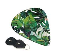 6 Pcs Guitar Picks with Tropical Leaves Print, Guitar Accessories Guitar Picks for Acoustic Guitar, Electric Guitar, Bass Guitar | 0.96mm