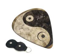 6 Pcs Guitar Picks with Yin_Yang_Symbol Print, Guitar Accessories Guitar Picks for Acoustic Guitar, Electric Guitar, Bass Guitar | 0.46mm