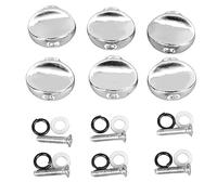 6 PCS Guitar Tuning Peg Buttons, Metal Round Shape Tuner Knobs Replacement Electric Guitar Tuning Pegs For Folk Electric And Acoustic Guitar (Silver)
