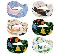 6 PCS Hairbands for Women, West Wild Women Cowgirls Rodeo Vintage Pattern Stretch Wide Headbands, Fashion Turban Head Bands, Yoga Workout Sweatband Head Wrap, Hair Accessories