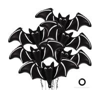 6 Pcs Halloween Balloons, 37 Inch Black Bat Balloon, Giant Bats Foil Balloons, Bat Balloon Decoration for Home Party Decoration Halloween Party Supplies