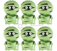 6 Pcs Halloween Mummy Balloons, Large Mummy Foil Mylar Balloon for Birthday Halloween Horror Themed Party Decoration Supplies